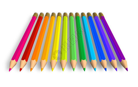 彩虹铅笔列图片