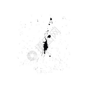 抽象的grungeblobs背景白色为黑矢量插图图片
