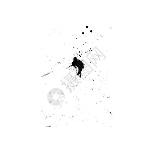 抽象的grungeblobs背景白色为黑矢量插图图片