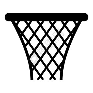 篮球子网图标黑色矢量插图平板风格简单图像图片