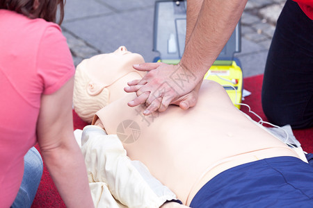 CPR和急救培训医疗程序图片