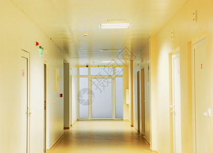 现代诊所医院走廊图片