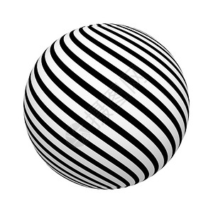 对角线图案球形或体状上的条纹理在白色背景上被孤立模拟设计3d抽象插图图片