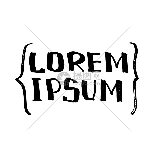 LoremIpcum样本文T恤衫或海报的字母漫画设计图片