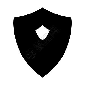安全屏蔽图标用于保护安全技术概念中白色背景上孤立的密码图片