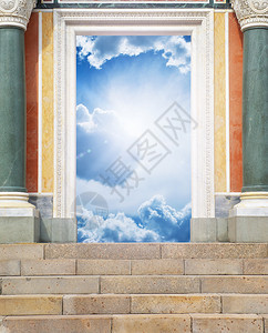 上帝的门概念设计宗教主题背景图片