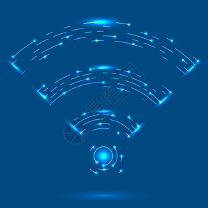 GPRSLogo无线电波图标网络在蓝背景上孤立的符号移动概念标志GPRSLogo无线电波图标蓝背景上的无线网络标志图片