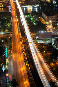泰国曼谷市公路夜景图片