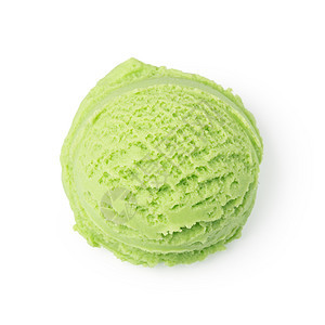 白背景孤立的冰淇淋球孤立的图片