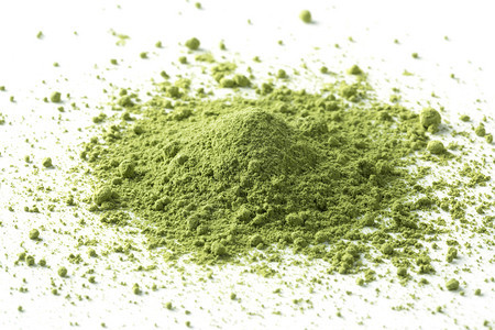 绿色的日本火辣茶粉堆成绿色的日本火辣茶粉图片