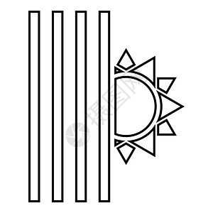 紫盲和太阳Jalousie关闭灯光紫色亮灯图片