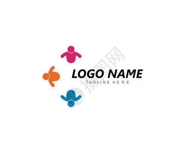 标志设计社区护理Logo模板矢量图标背景