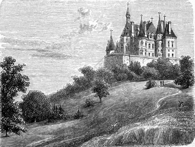 1876年在法国Marne的BoursaultBoursault或Palace城堡或BoursaultPalace1876年来自图片
