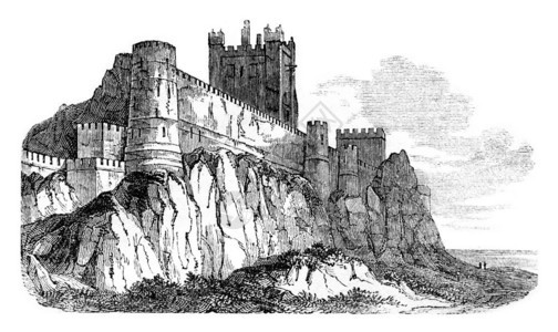 Bamborough城堡1837年英国丰富多彩的历史图片