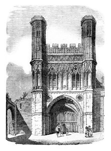 坎特伯雷大教堂圣奥古斯丁门1837年英国丰富多彩的历史图片
