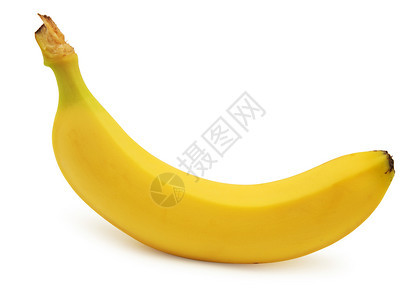 白背景的一个香蕉图片