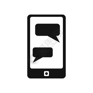 电话简单图标上的信息在白色背景上被孤立电话简单图标上的信息图片