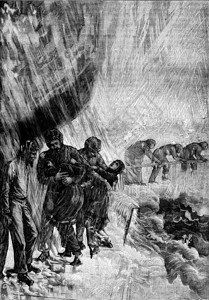 一种危险的行走神秘雾古老的雕刻插图旅行日报18790年图片