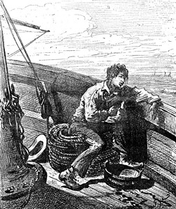 圭亚那的鲁滨逊巴黎人晕船刻有古老的插图海路日记旅行180年图片