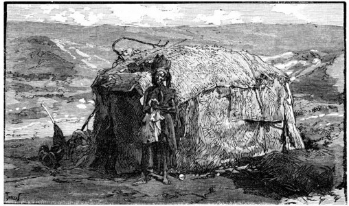 Guardafuui角附近的游牧索马里人居住用古代文字刻的插图旅行日报180年图片