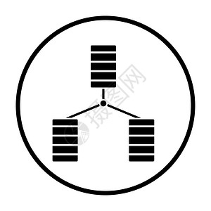 数据库图标细圆Stencil设计矢量说明图片