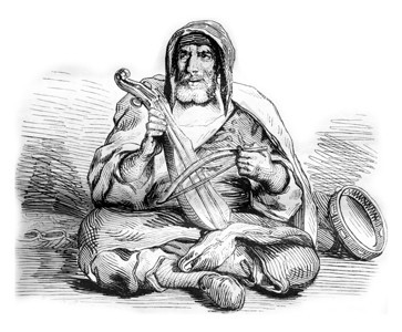 摩洛哥的犹太音乐家服装Mogador1842年的MagasinPittoresque图片