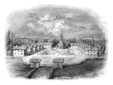 Mettray殖民地建于1840年其地处图尔斯市1842年马加辛皮托罗雷克图片
