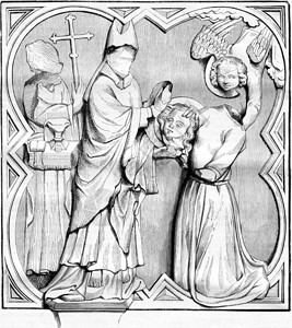 圣瓦莱丽带着他的头去圣马提亚尔从伯纳德布朗的中得到高度的救赎1842年马加辛皮托雷斯克图片