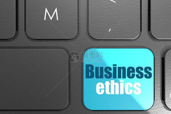 键盘上的商业道德字词图片