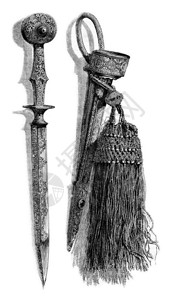 属于Valseca侯爵的猎刀和1873年MagasinPittoresque图片