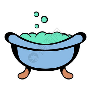 卡通风格婴儿浴缸图片