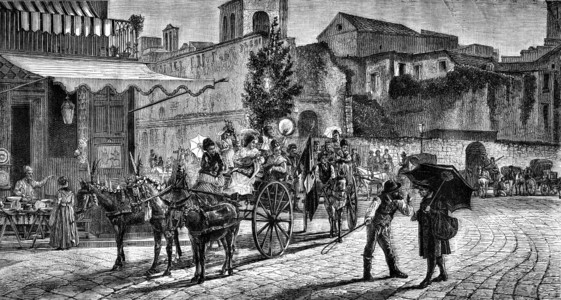 前往那不勒斯的蒙特弗金盛宴1876年的马加辛皮托雷斯克图片
