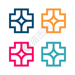 圆形交叉矢的Logo模版图片