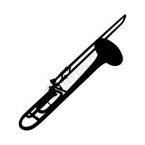 Trombone风乐器Silhouette矢量说明图片