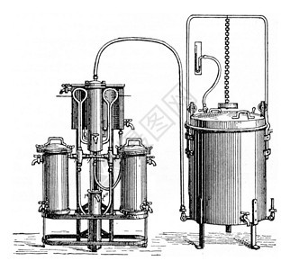 气化剂静态刻画插图工业百科全书EOLami1875年图片