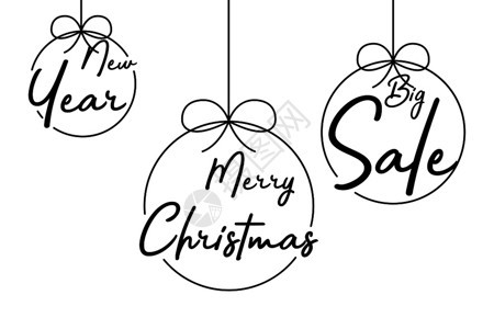 圣诞快乐新年和大销售品由记号笔绘制请用贺卡或柬图片