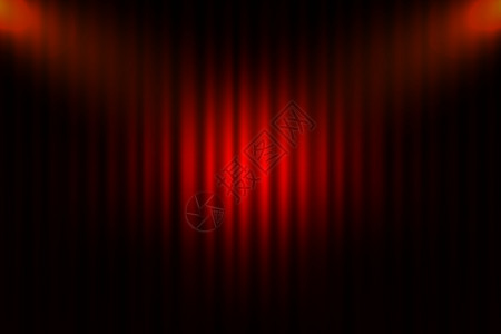 红丝绸素材电影娱乐幕背景美丽的红戏院黑舞台的窗帘折叠矢量存图解插画