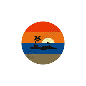 热带岛屿暑假海滩日背景图片