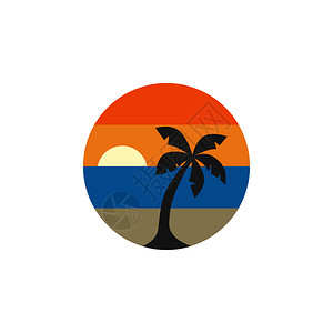 热带岛屿暑假海滩日背景图片