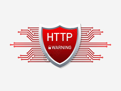 过时和危险的HTTP协议通知改用HTPS互联网上的安全和保网址病媒库存说明背景图片