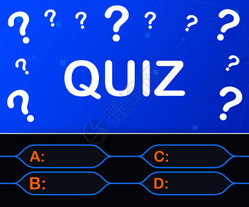 Quiz游戏矢量图解测试考回答教育学习互联网彩票矢量图解图片
