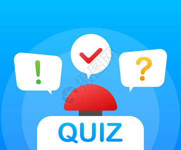 配有语音泡沫符号的Quiz标志问卷显示概念答按钮矢量插图配有语音泡沫符号的Quiz标志问答按钮矢量存插图图片