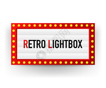 RetroLightbox广告牌陈列框灯盒插图图片