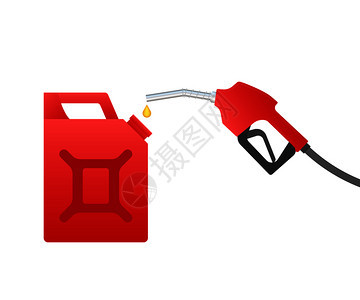 红罐燃料汽油或柴载体网络横幅矢量图图片