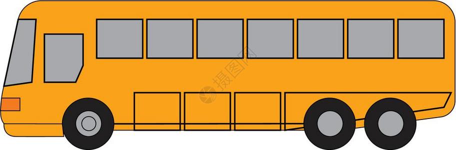 红黑双甲板公共汽车道路矢量图图片