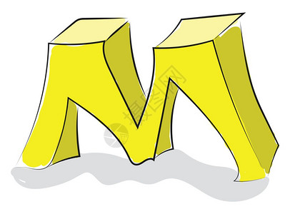 卡通英文字母M图片