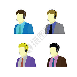 呼叫中心帮助客户服务Logo支助和联系图标代理或操作员Avatar佩戴头盔进行通信专业助理或顾问Community现场聊天助手男图片