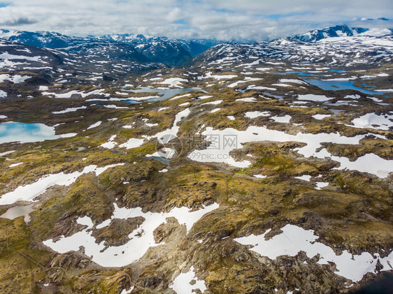 挪威夏季山地景观旅游色5号Sognefjellet公路空中视图山地景观挪威旅游色5号Songnefjellet公路图片