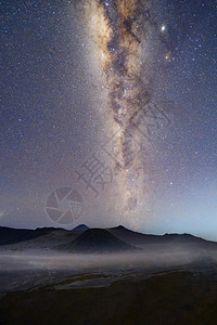 雾山火山活跃也是东爪哇旅游景点之一印度尼西亚天文学背景