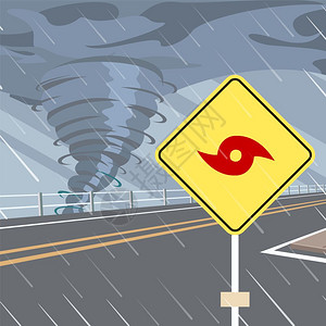 热带风暴或气旋警报海岸预的风暴天气自然灾害候变化概念图片
